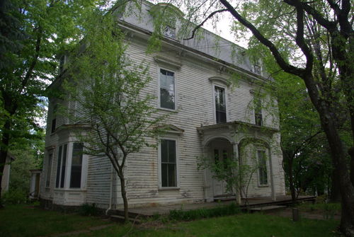 1870 Mansard roofed house in Brookline