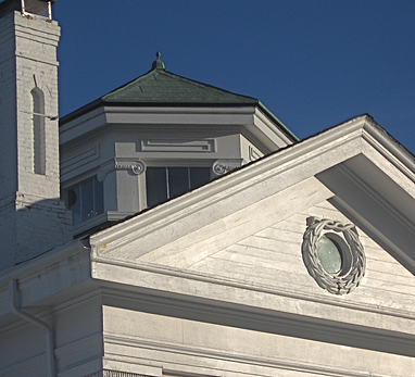 closeup of Greek Revival