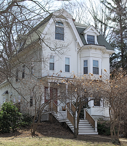 historic house painted white