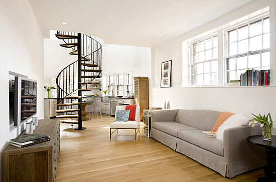 Renovated carriage house interior